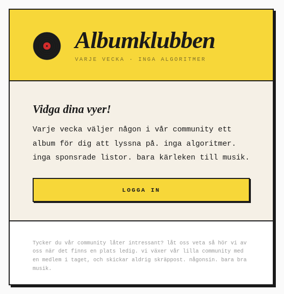 Albumklubben screenshot